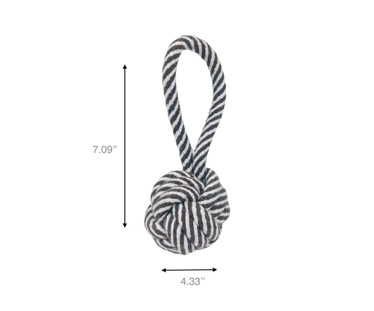 Knotty Rope Toy / Black and White