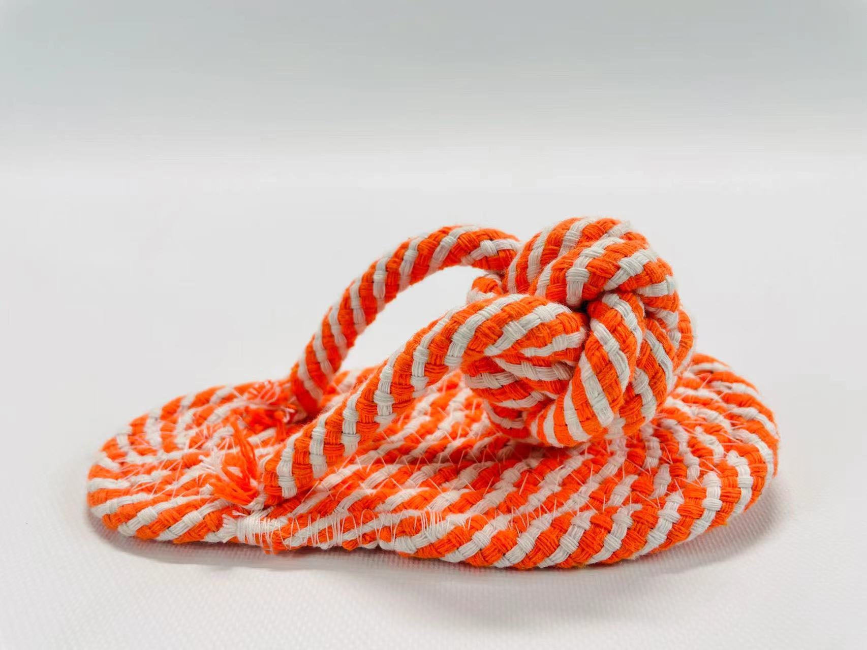Soft cotton rope woven pet toy for playtime. Ideal for your furry friends! Comfy and fun.