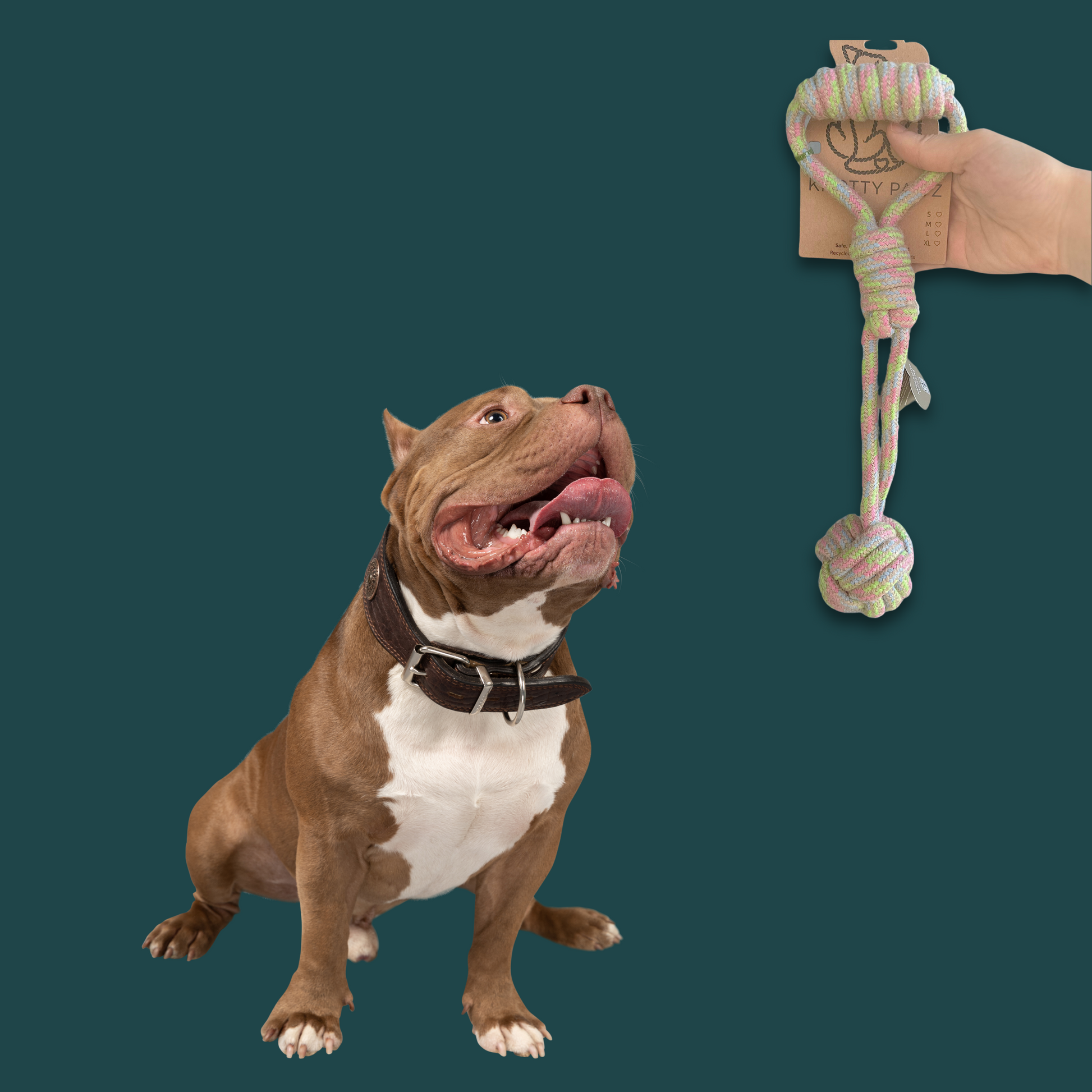 Hemp Rope Tug Dog Toy - A durable, eco-friendly dog play toy made from hemp rope, perfect for tugging, chewing, and interactive fun. Designed to withstand rough play, this toy is ideal for keeping your dog entertained and promoting healthy teeth and gums.