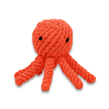 The large-sized octopus cotton rope woven pet toy is a captivating play item. Expertly crafted, it's made of soft cotton rope. Invites pets to play and have fun.